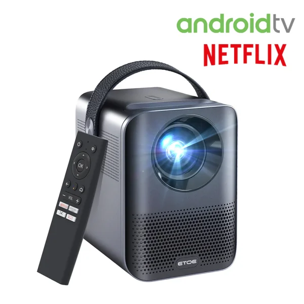 Smart Projector 1080P with Android TV 10.0, Netflix-Certified, 5G WiFi Bluetooth, Wireless Chromecast, Movie Projector Compatible with iOS/Android/HDMI/Fire TV stick - D2 Pro - Image 5