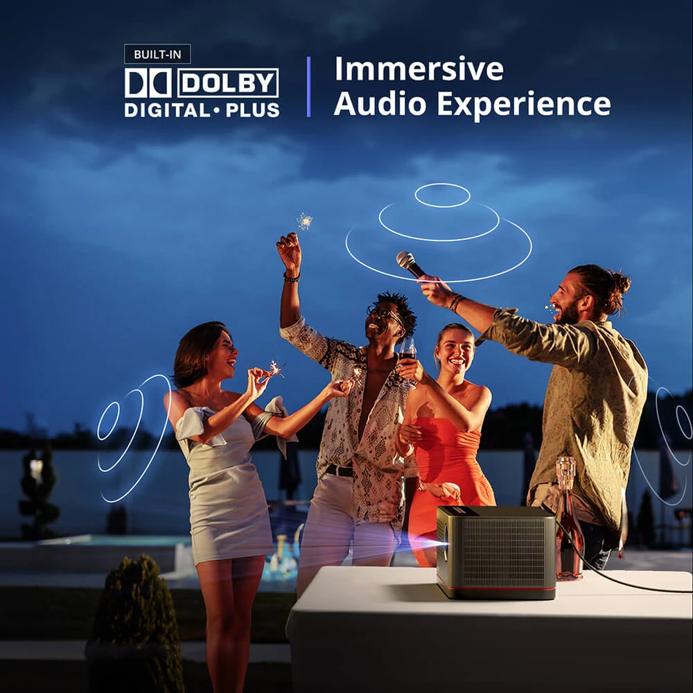 ETOE Whale Pro Android TV Projector, Immersive Audio Experience