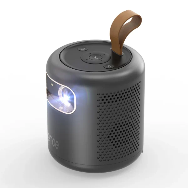 DPL Portable Video Projector 4K Google TV Netflix Official, Mini Video Projector ETOE Whale 500ANSI Full HD 1080P Native, Built-in Battery 2.5H / Ultra Short Range Projection - Black - Image 4