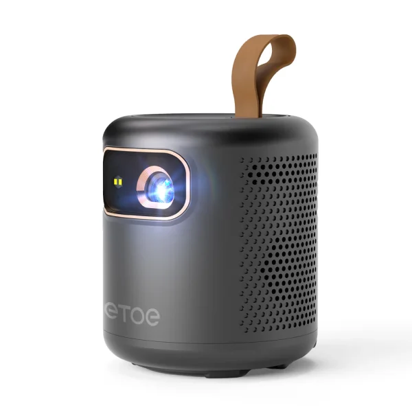 DPL Portable Video Projector 4K Google TV Netflix Official, Mini Video Projector ETOE Whale 500ANSI Full HD 1080P Native, Built-in Battery 2.5H / Ultra Short Range Projection - Black - Image 5