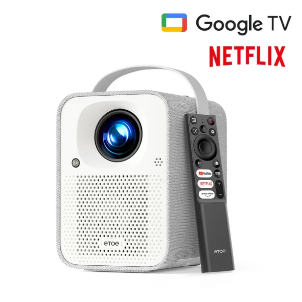 ETOE Seal Google TV Projector – Full HD 1080P, 500 ANSI Lumens, Smart Streaming, Dolby Audio, Wi-Fi & Bluetooth - Image 3